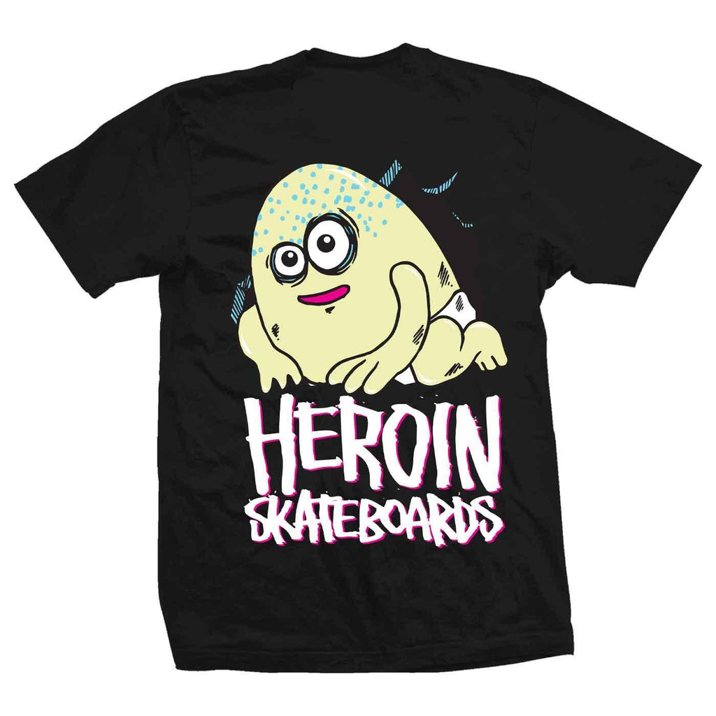 Heroin Mini Egg T-Shirt Schwarz  Heroin Skateboards   