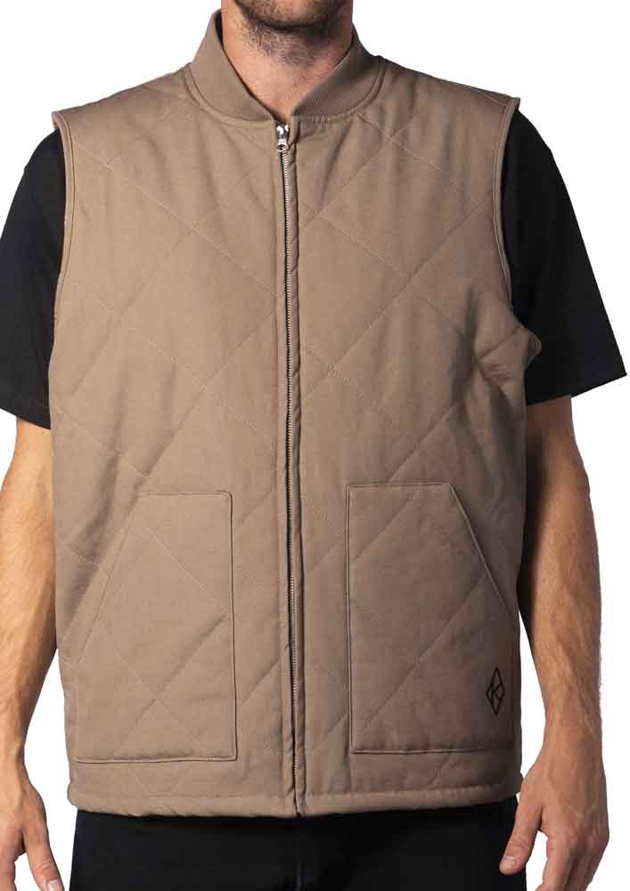 Krooked Diamond K Canvas Vest Khaki  Krooked   