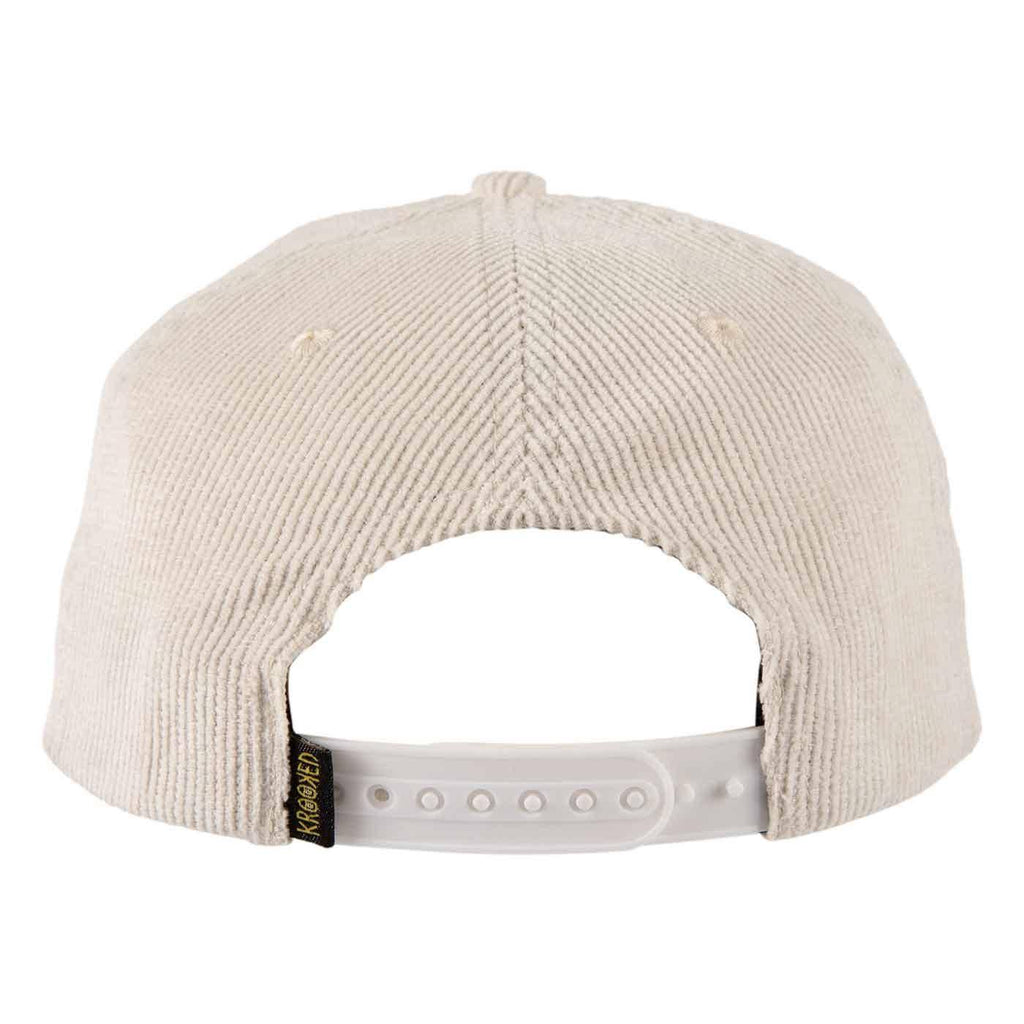 Krooked Eyes Cord Snap Back Cap White Yellow  Krooked   