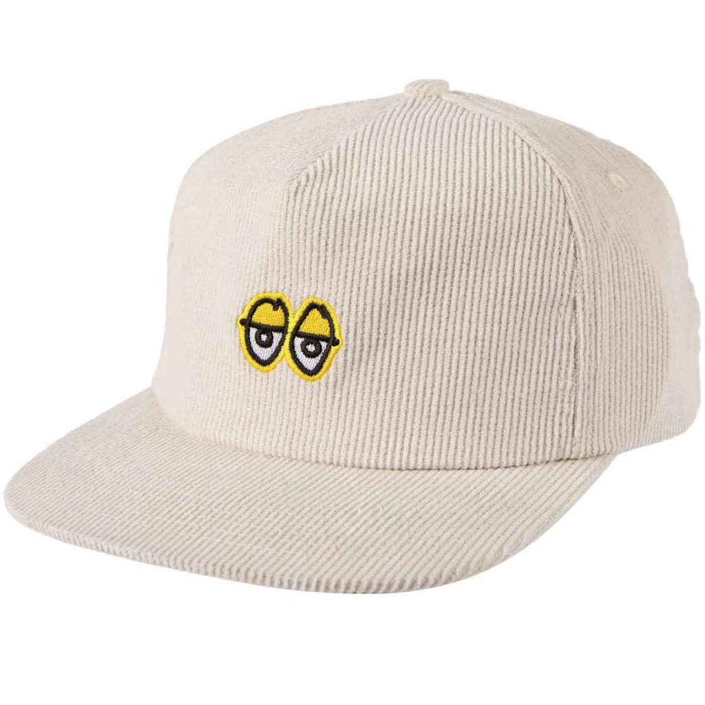 Krooked Eyes Cord Snap Back Cap White Yellow  Krooked   