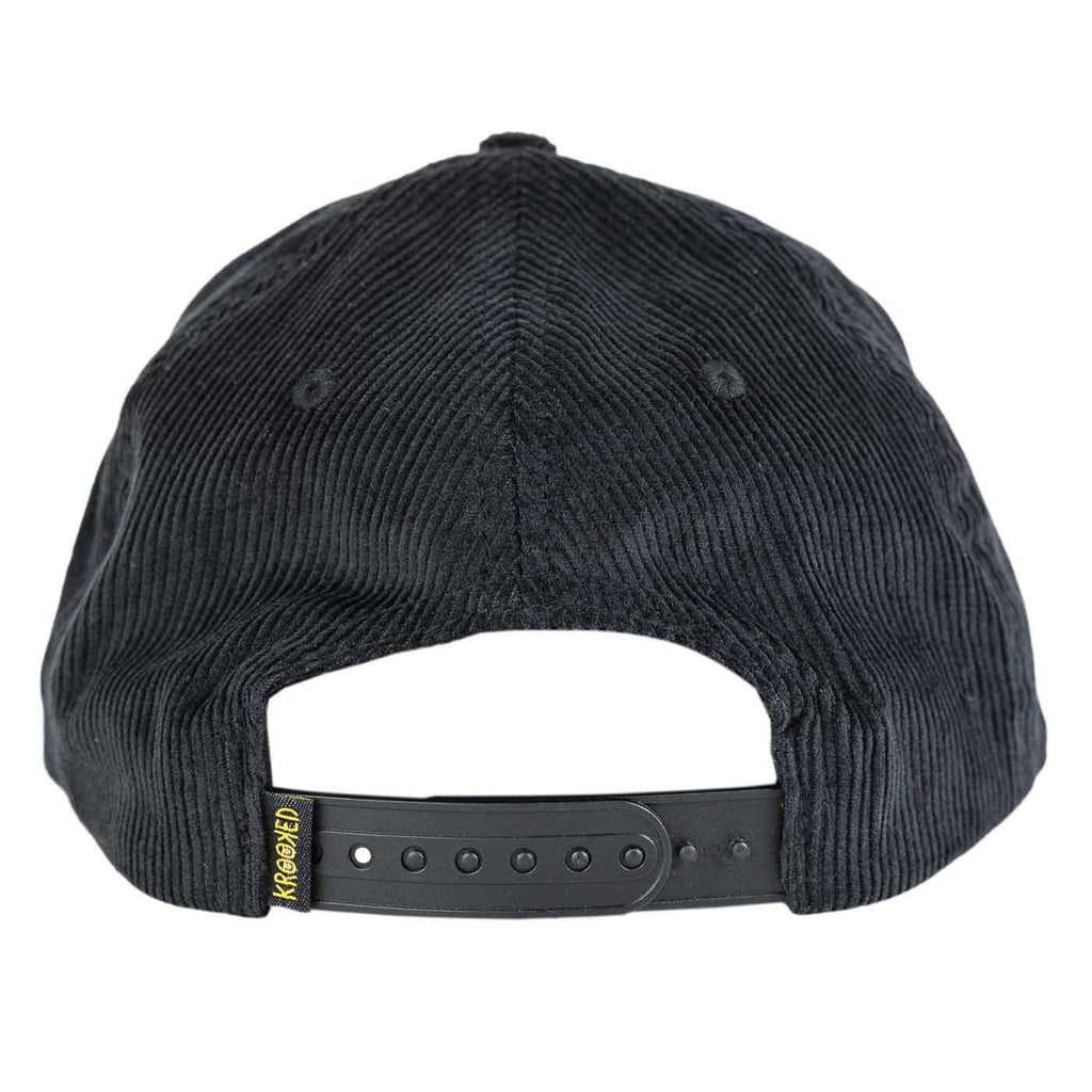 Krooked Eyes Cord Snap Back Cap Black Yellow  Krooked   