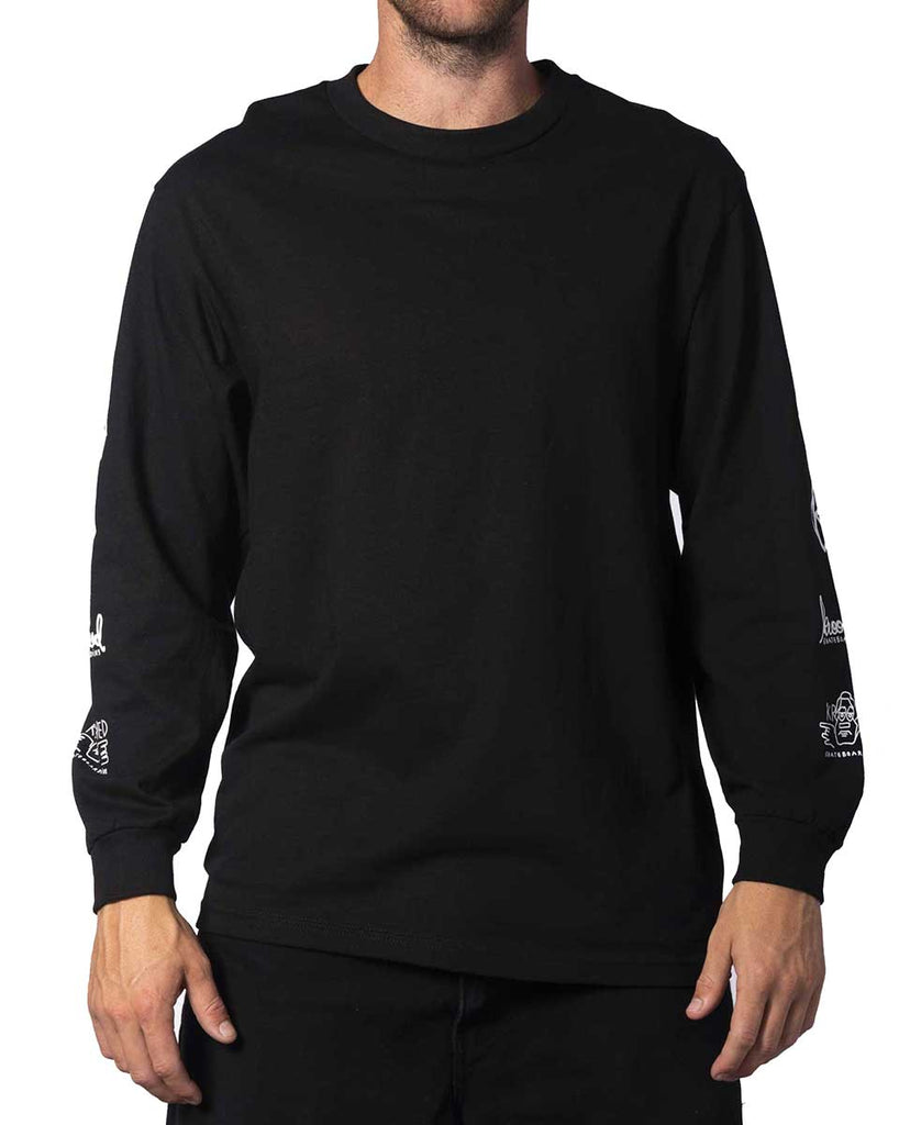 Krooked Naskar Longsleeve T-Shirt Black  Krooked   