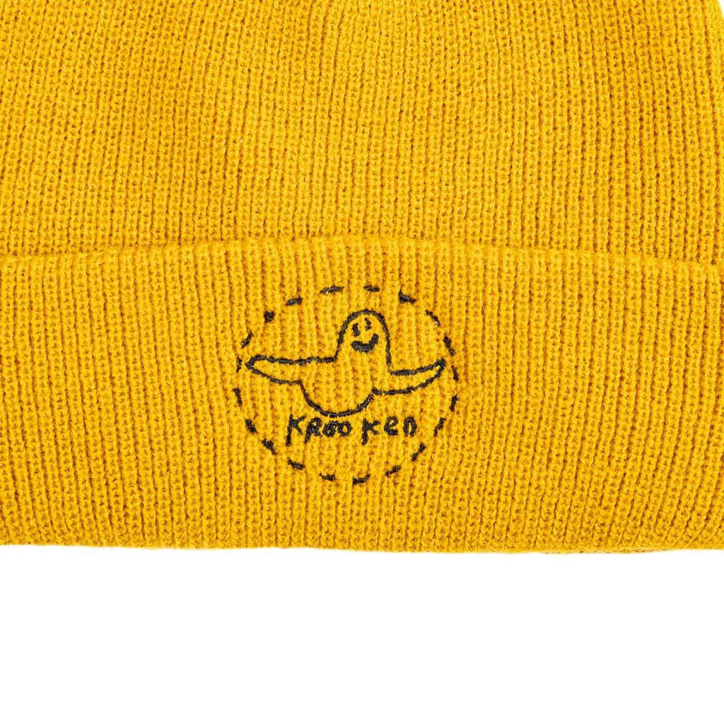 Krooked Trinity Smile Beanie Yellow  Krooked   