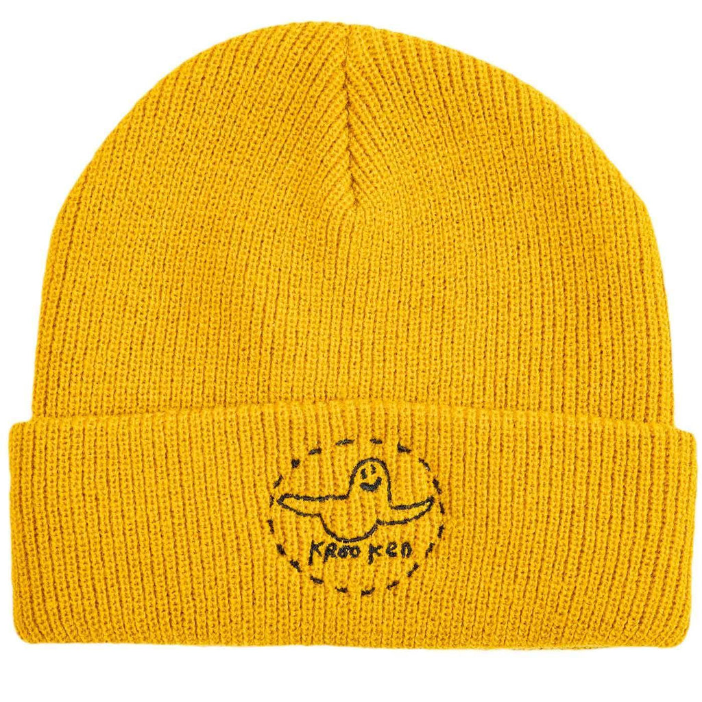 Krooked Trinity Smile Beanie Yellow  Krooked   