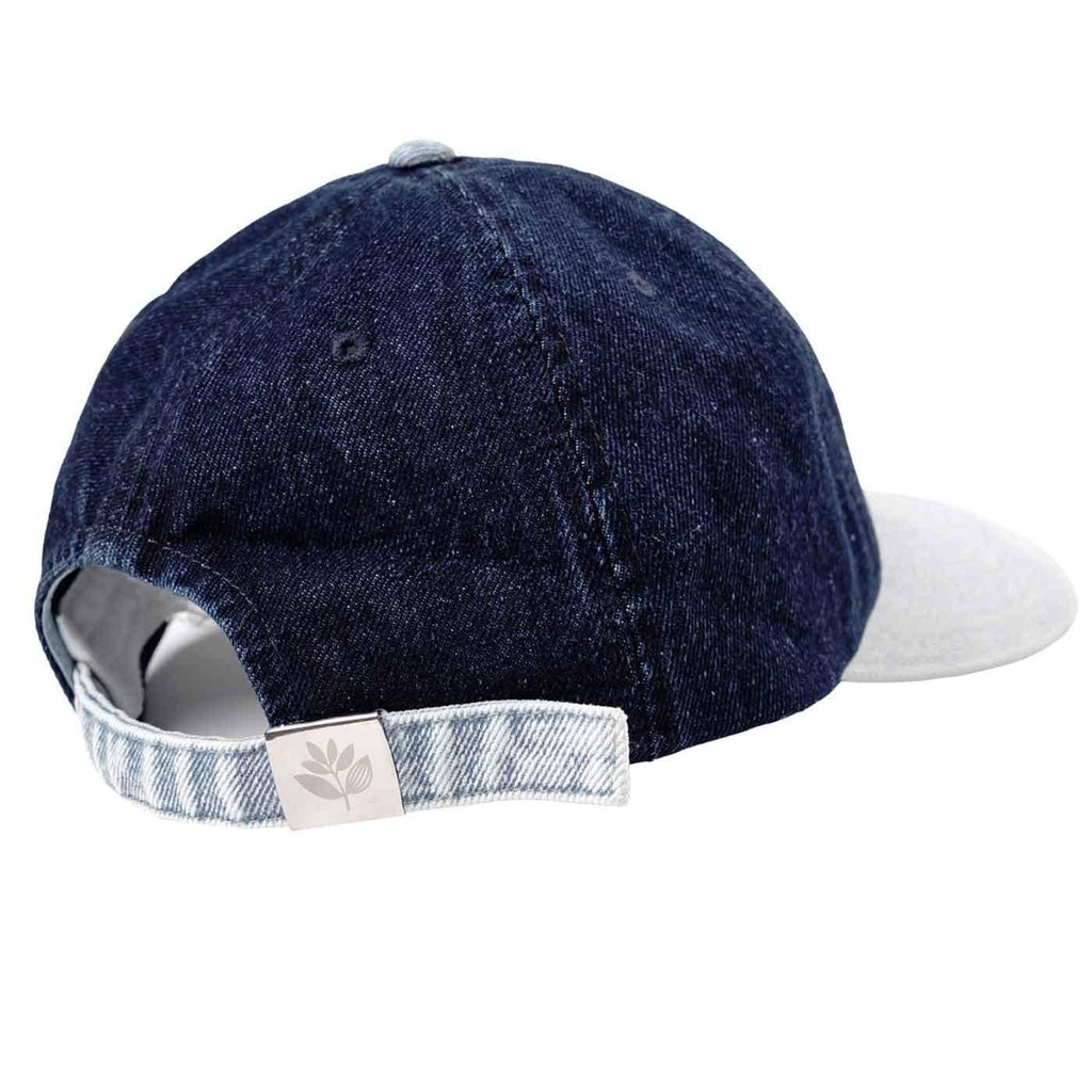 Magenta 2 Tone Denim Cap Bue  Magenta   