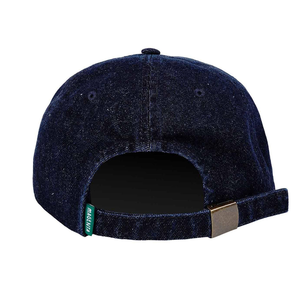 Magenta Plant 6 Panel Cap Blue Denim  Magenta   