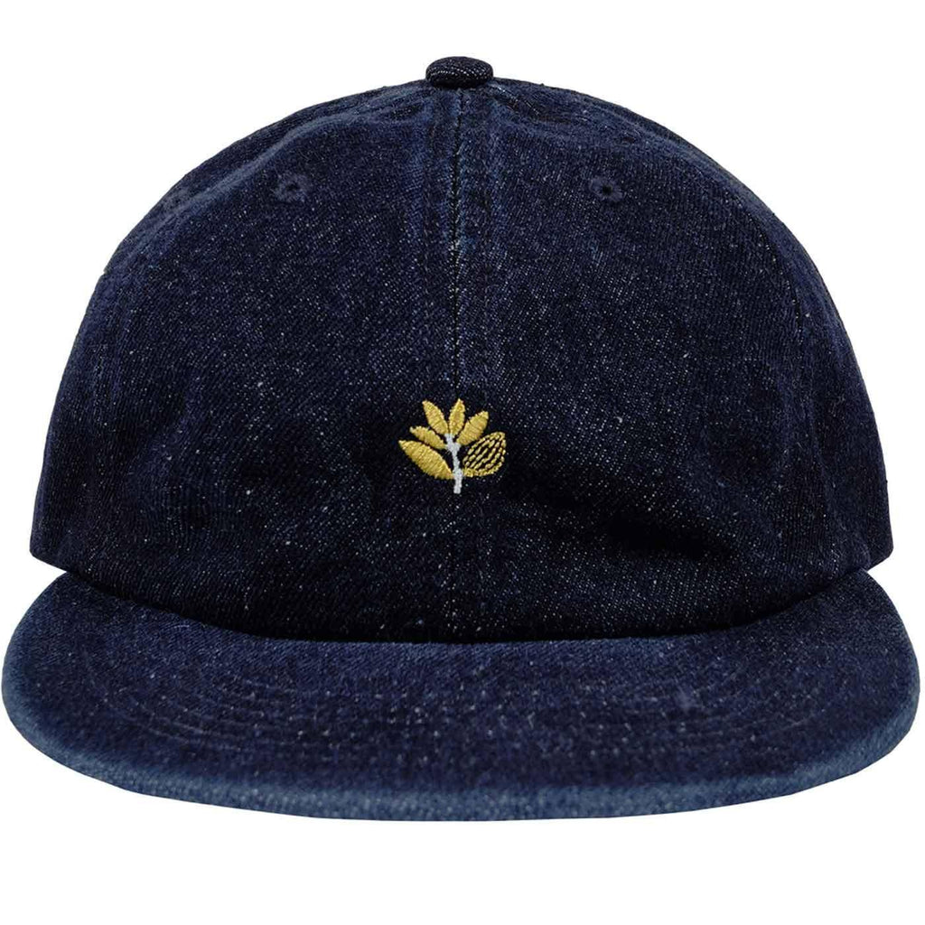 Magenta Plant 6 Panel Cap Blue Denim  Magenta   