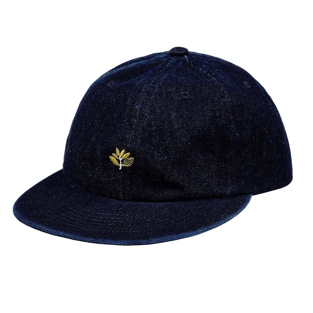 Magenta Plant 6 Panel Cap Blue Denim  Magenta   