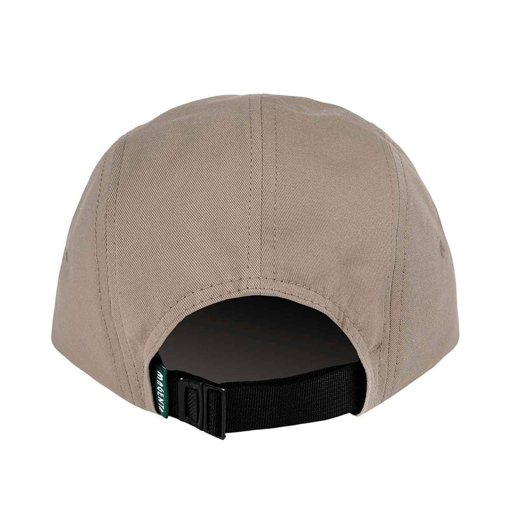 Magenta Trumpet 5 Panel Cap Beige  Magenta   