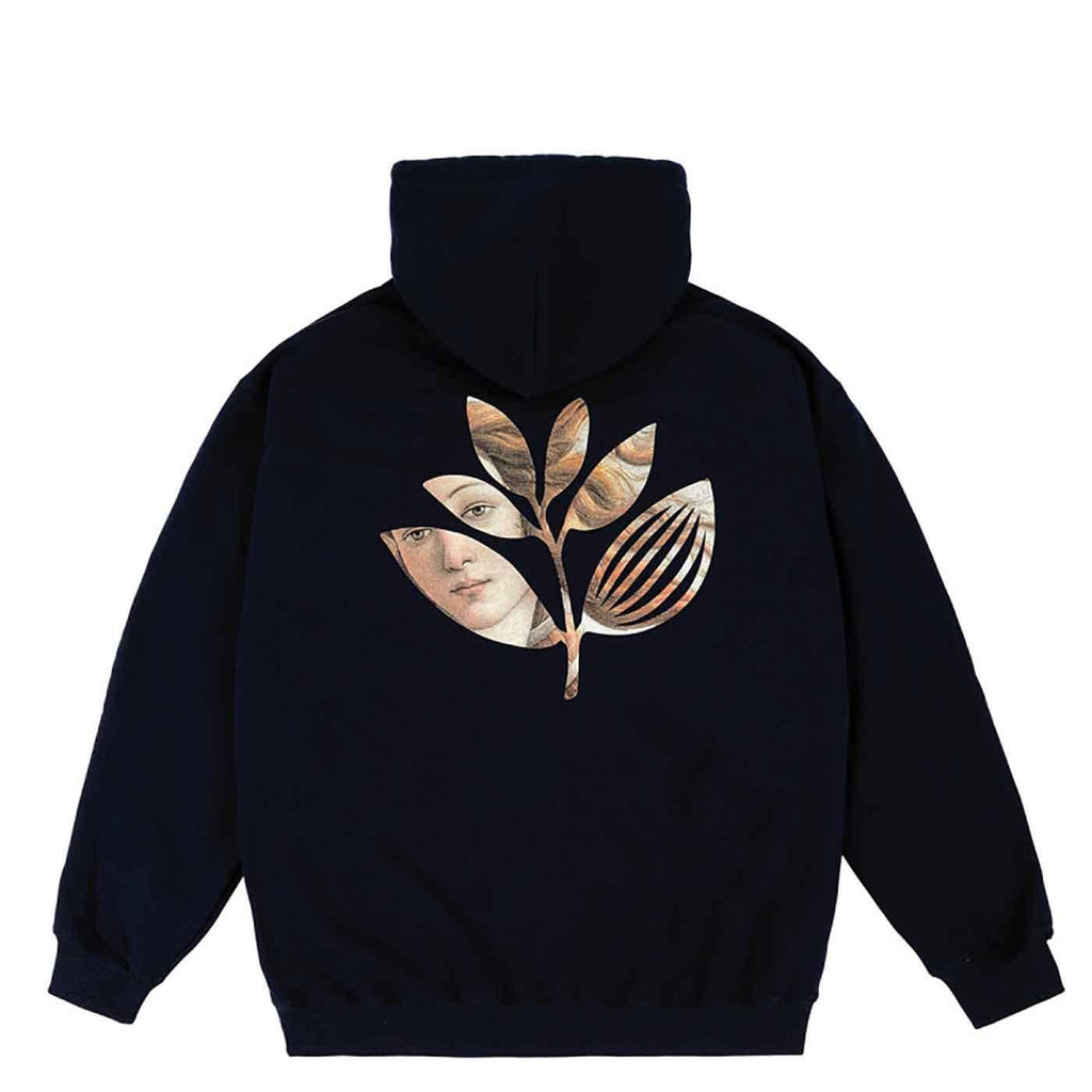 Magenta Botticelli Plant Hooded Sweatshirt Navy  Magenta   