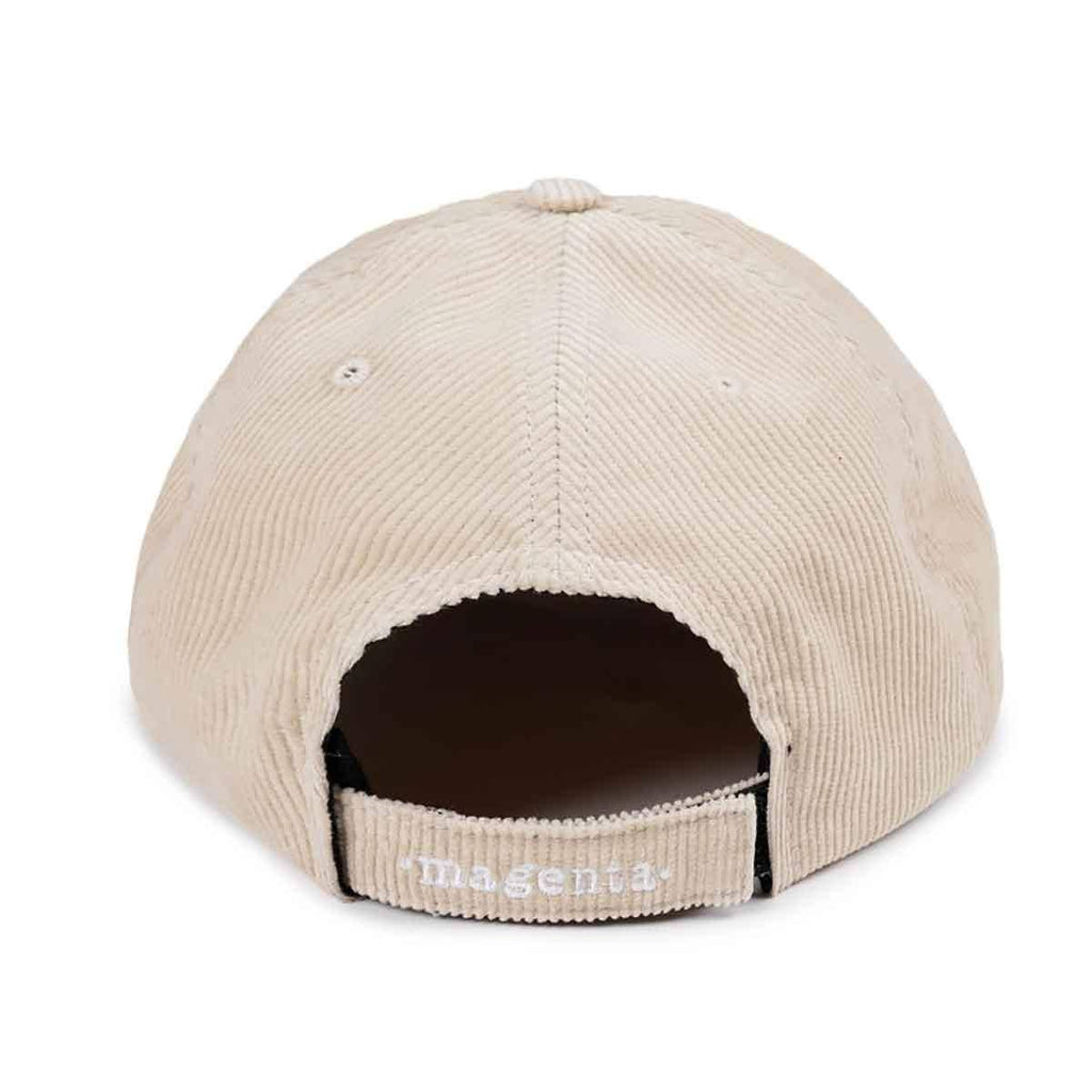 Magenta Corduroy Dad Cap Beige  Magenta   