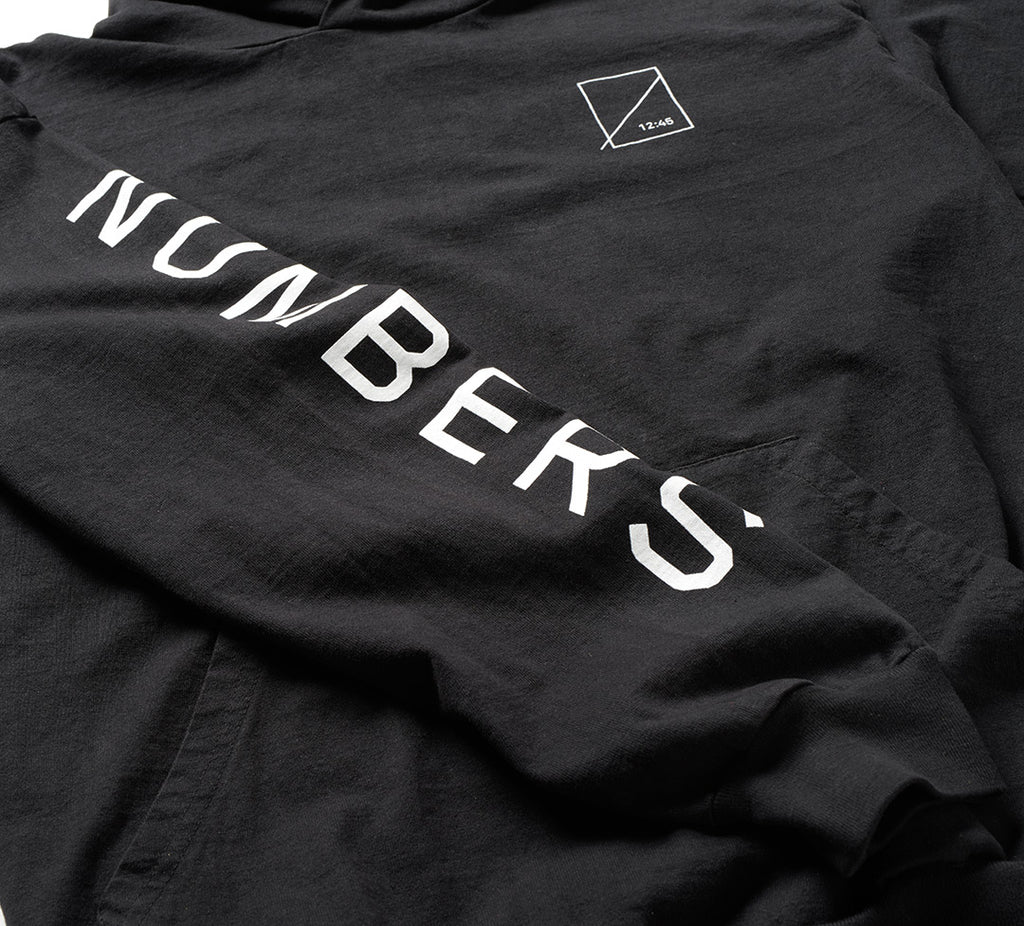 Numbers Wordmark Hood Black  Numbers   