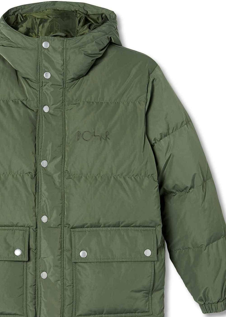 Polar Skate Co. Hood Puffer Jacket Light Olive  Polar   