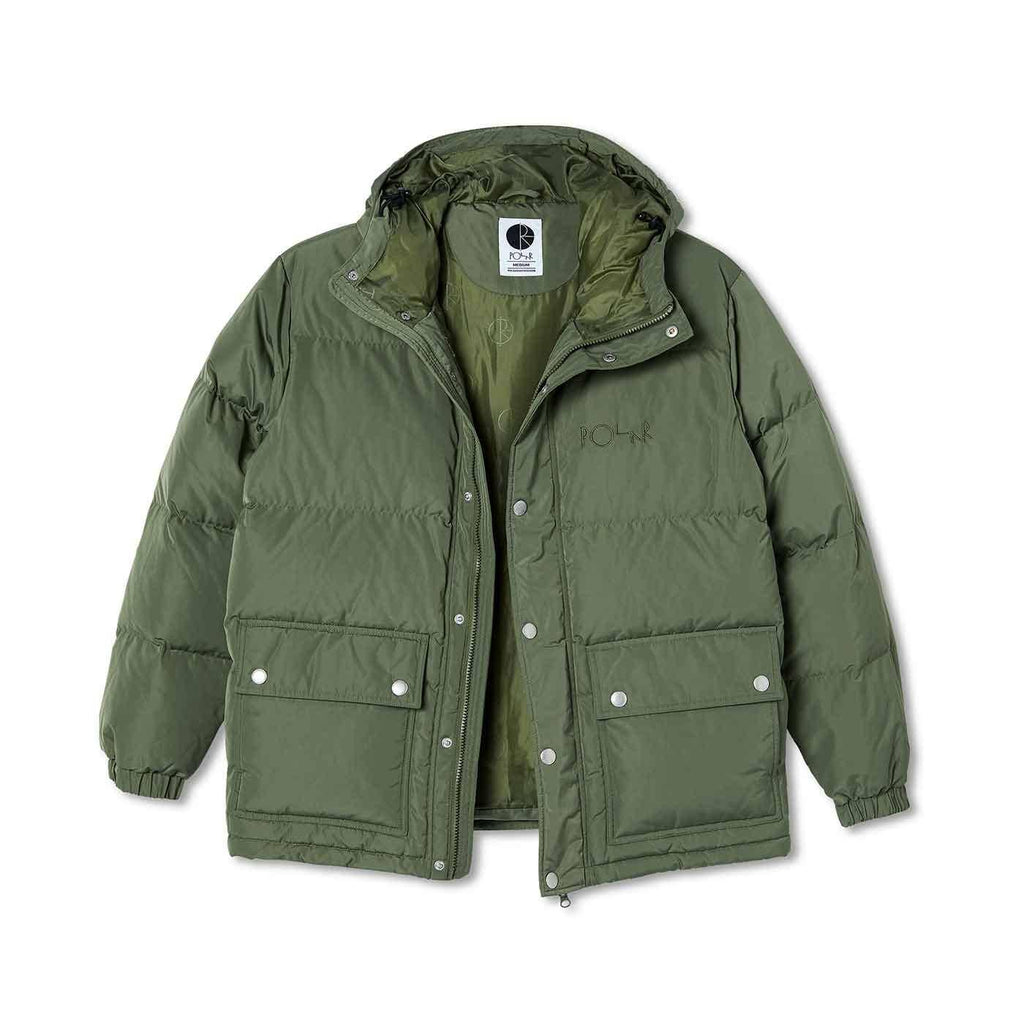 Polar Skate Co. Hood Puffer Jacket Light Olive  Polar   