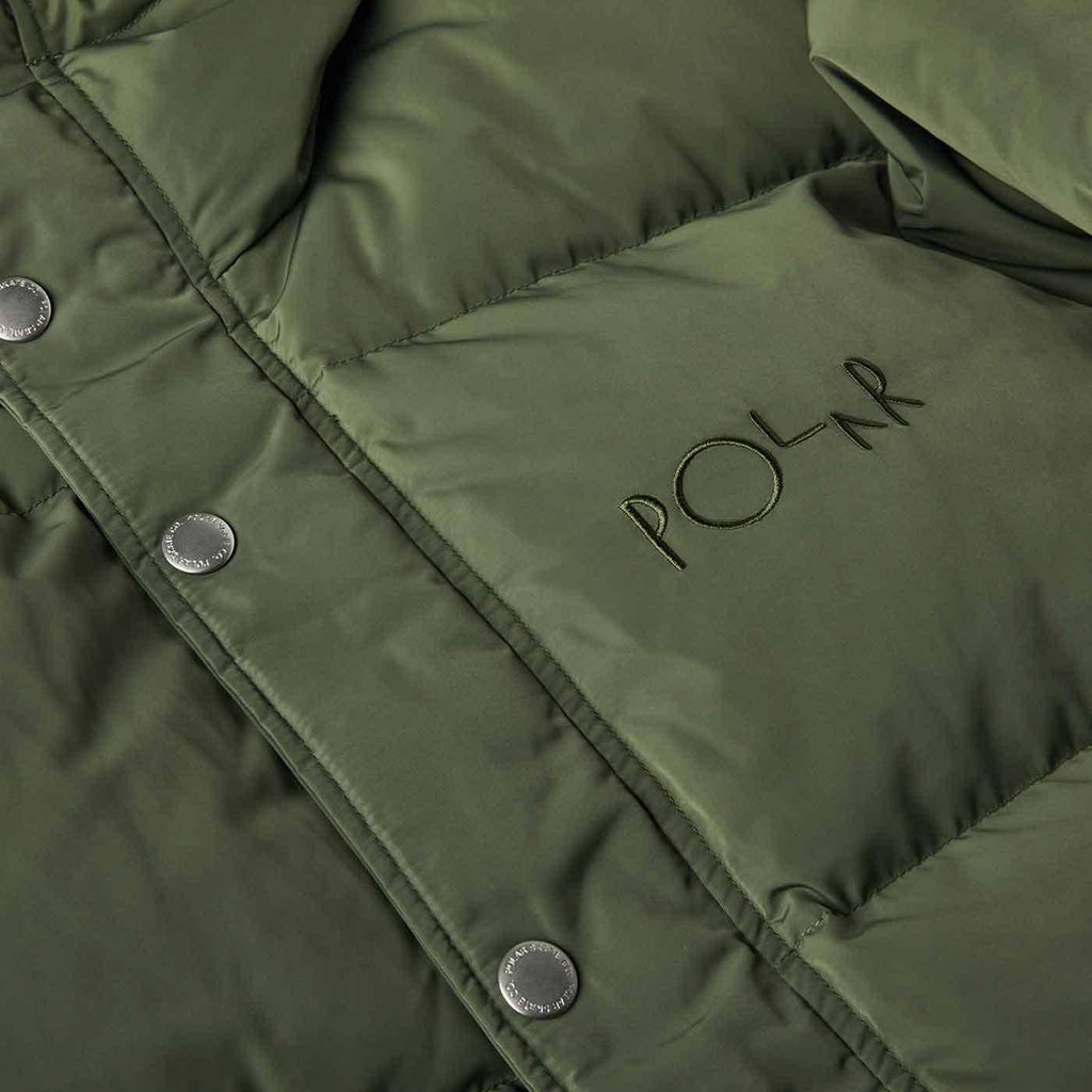 Polar Skate Co. Hood Puffer Jacket Light Olive  Polar   