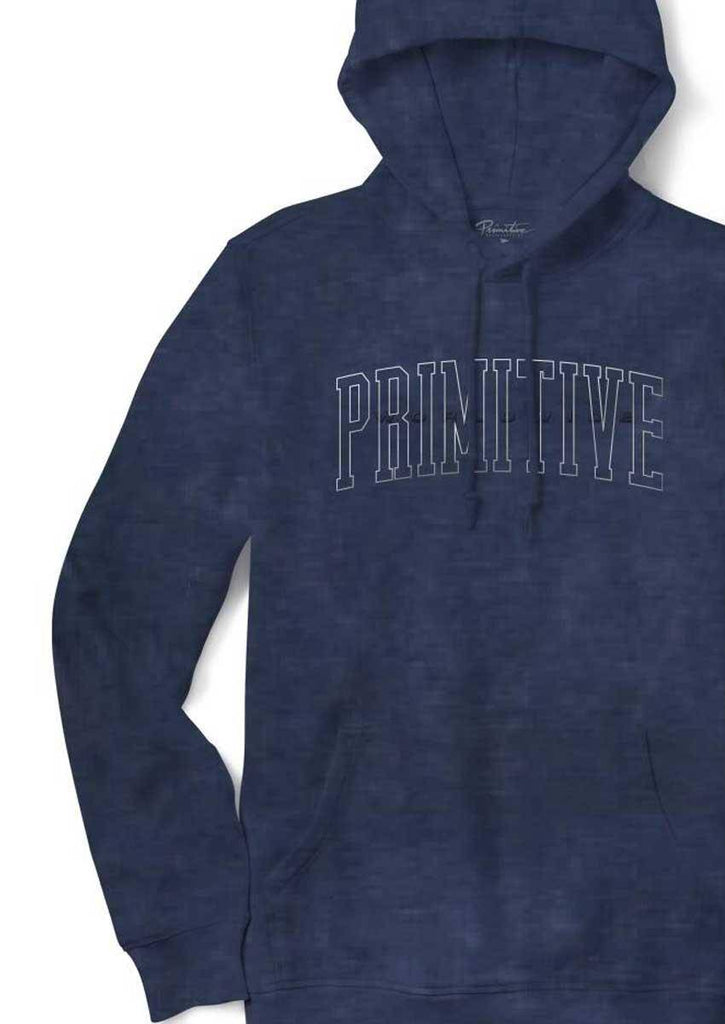 Primitive Collegiate Worldwide Pigment Dyed Hooded Sweatshirt Navy  Primitive   