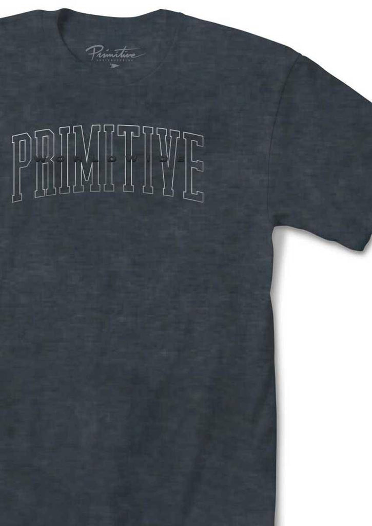 Primitive Collegiate Worldwide T-Shirt Pigment Dyed Black  Primitive   