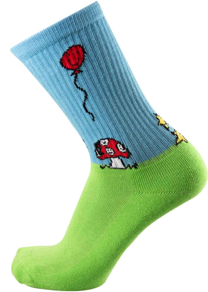 Psockadelic Fly High Socks Blue Green  Psockadelic   