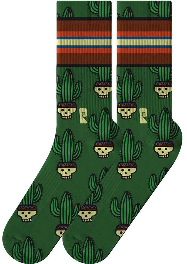 Psockadelic Herman Cactus Socks Green  Psockadelic   