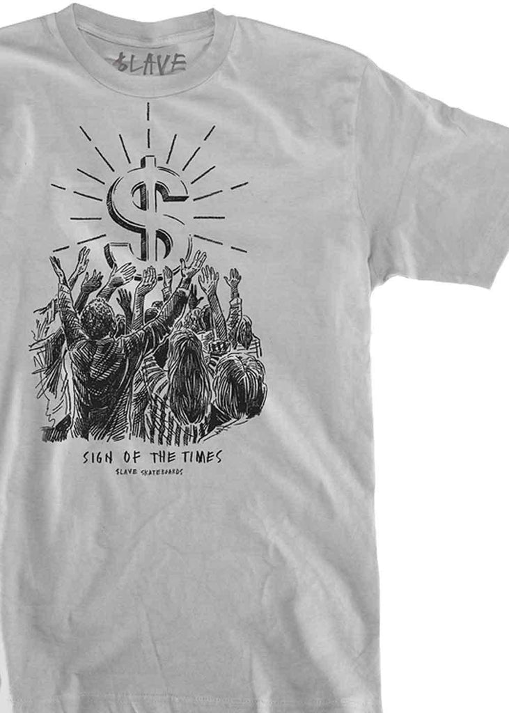 Slave Holy Sign T-Shirt Silver  Slave   