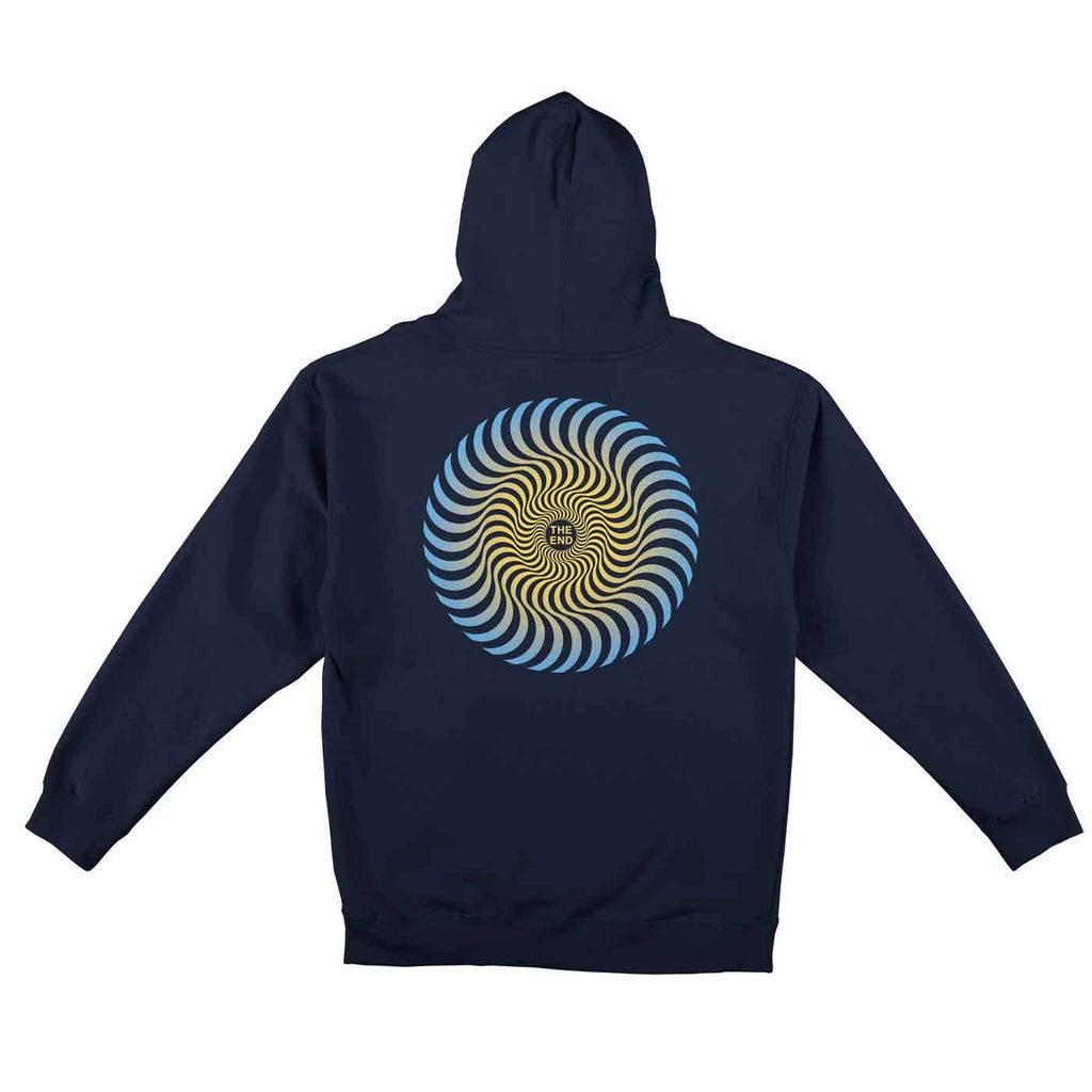 Spitfire Classic Swirl Fade Hooded Sweatshirt Navy Blue  Spitfire   