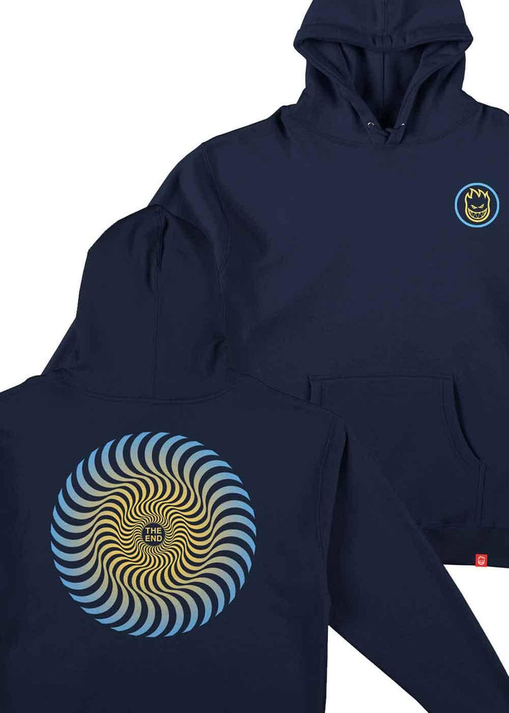 Spitfire Classic Swirl Fade Hooded Sweatshirt Navy Blue  Spitfire   