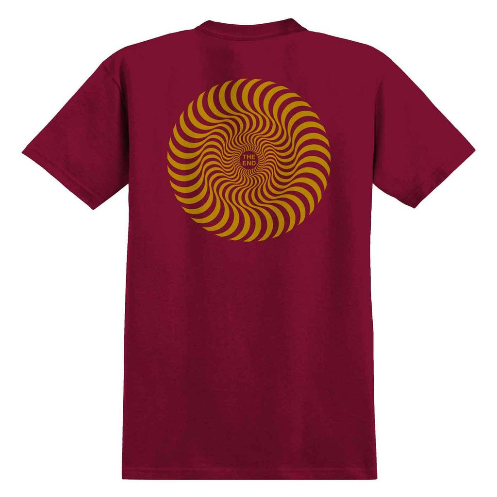 Spitfire Classic Swirl T-Shirt Cardinal Red Gold  Spitfire   