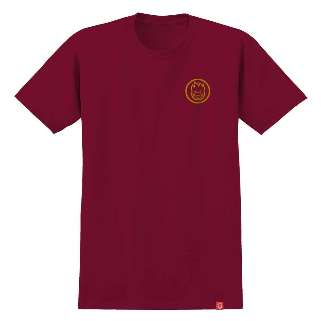 Spitfire Classic Swirl T-Shirt Cardinal Red Gold  Spitfire   