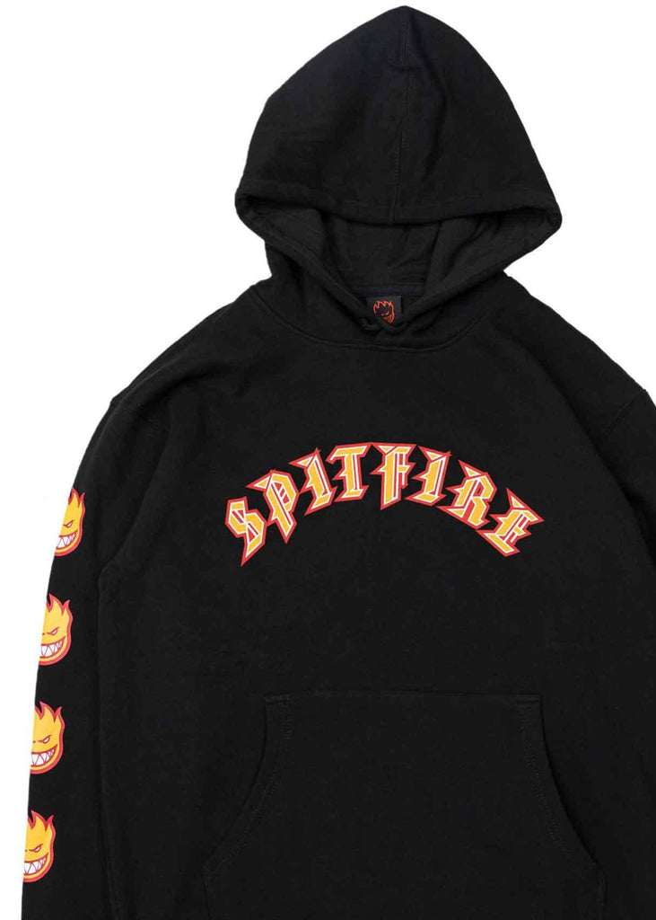 Spitfire Old E Bighead Fill Sleeve Hoodie Black  Spitfire   