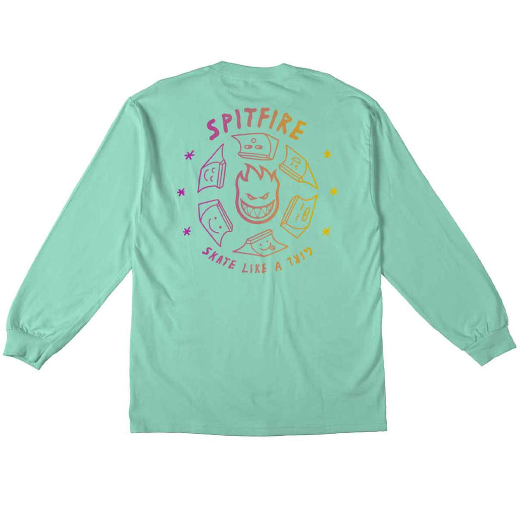 Spitfire Skate Like A Girl Longsleeve T-Shirt Celadon  Spitfire   