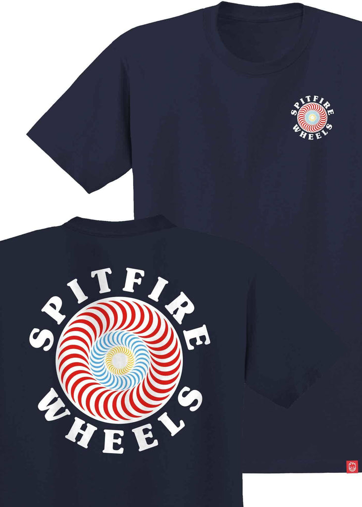 Spitfire OG Classic Fill T Shirt Midnight Navy  Spitfire   