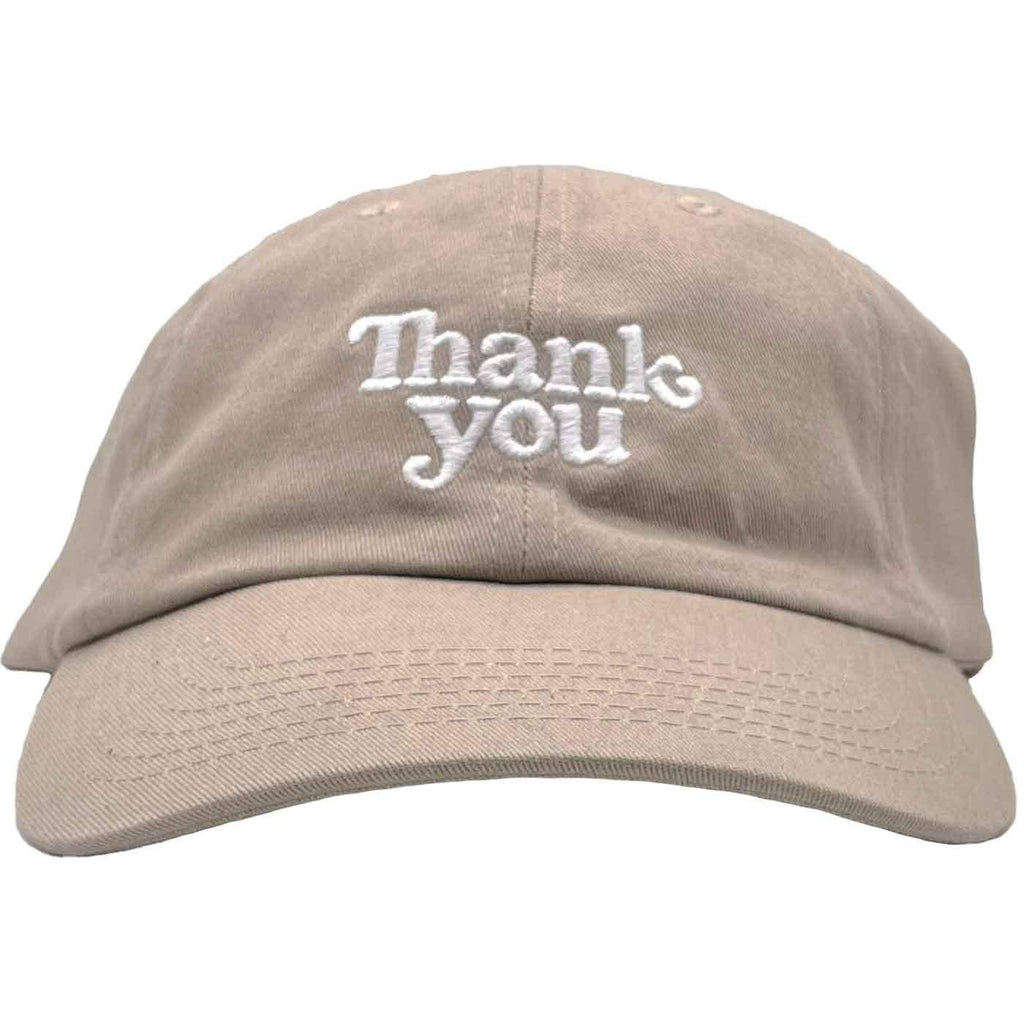 Thank You Logo Dad Cap Khaki  Thank You   