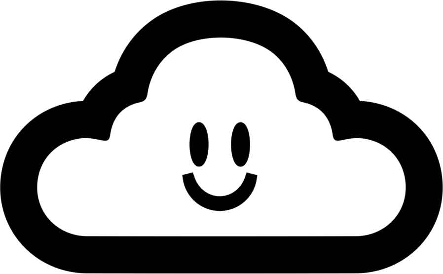 Merci autocollants nuageux