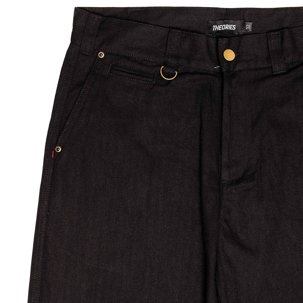 Theories Herringbone Hunting Trousers Black  Theories   