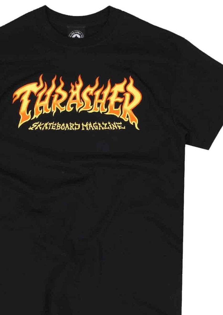 Thrasher Fire Logo T-Shirt Black  Thrasher   