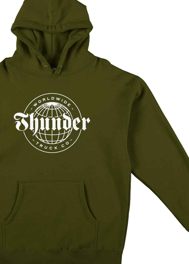 Thunder Worldwide Hooded Sweatshirt Army Green  Thunder   