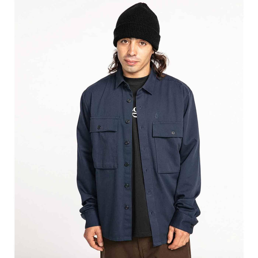 Volcom Louie Lopez Work Shirt Navy  Volcom   