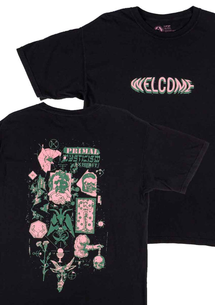 Welcome Chaos Garment Dyed T-Shirt Black  Welcome   