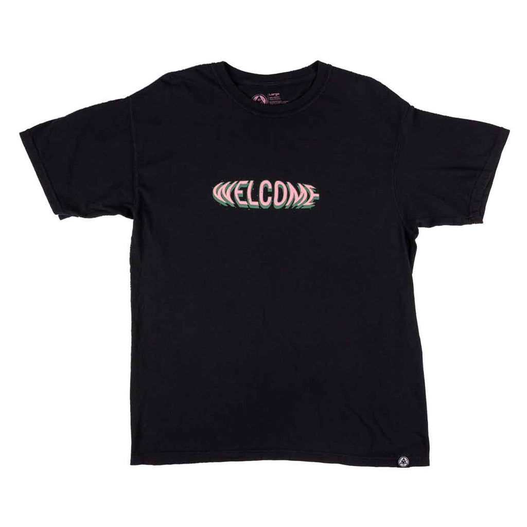 Welcome Chaos Garment Dyed T-Shirt Black  Welcome   