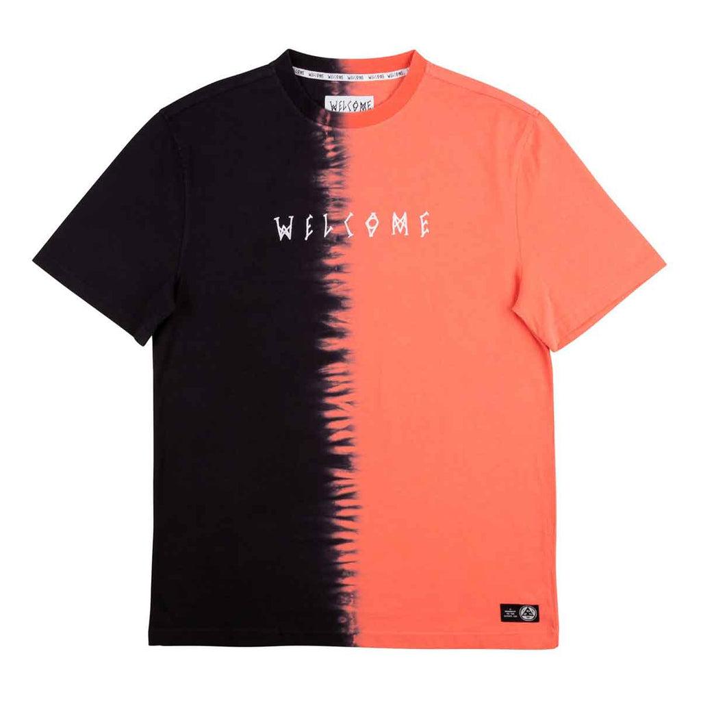 Welcome Chimera Dip-Dyed T-Shirt Coral Black  Welcome   