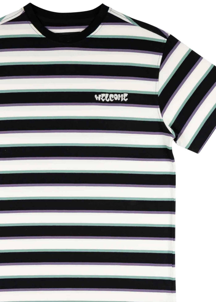 Welcome Cooper Yarn Dyed Striped T-Shirt Bone  Welcome   