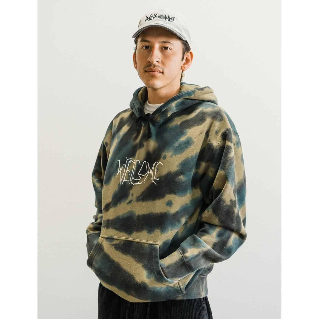 Welcome Exner Tie Dye Hooded Sweatshirt Kelp  Welcome   