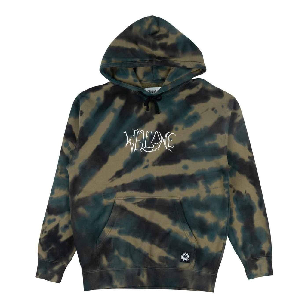 Welcome Exner Tie Dye Hooded Sweatshirt Kelp  Welcome   