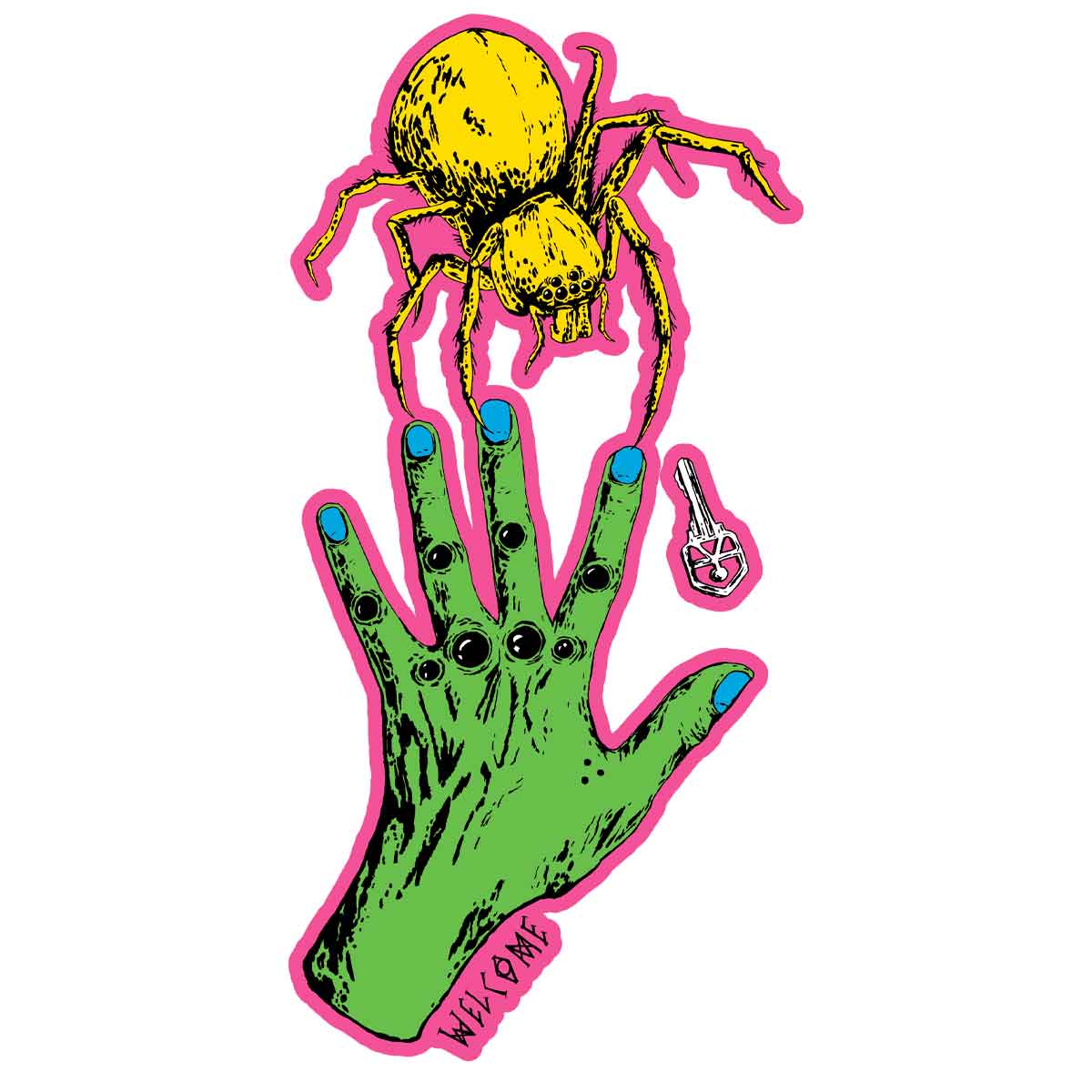 Gatewa Sticker Welcome Gateway Sticker Neon – Freedom Skateshop