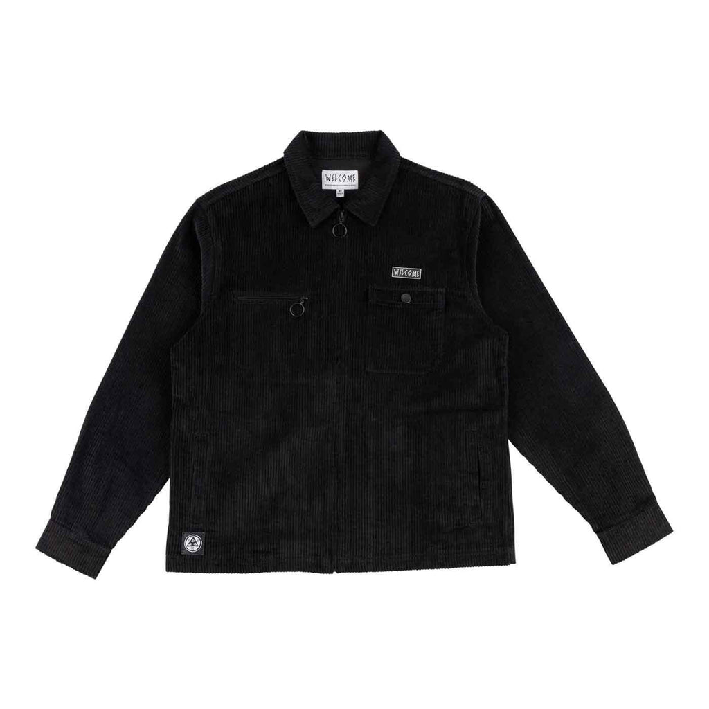 Welcome Hydra Corduroy Zip Jacket Black  Welcome   