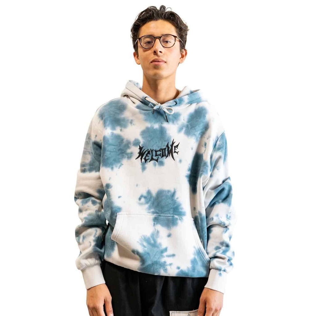 Welcome Ink Blot Tie Dye Hoodie Bone Mist  Welcome   