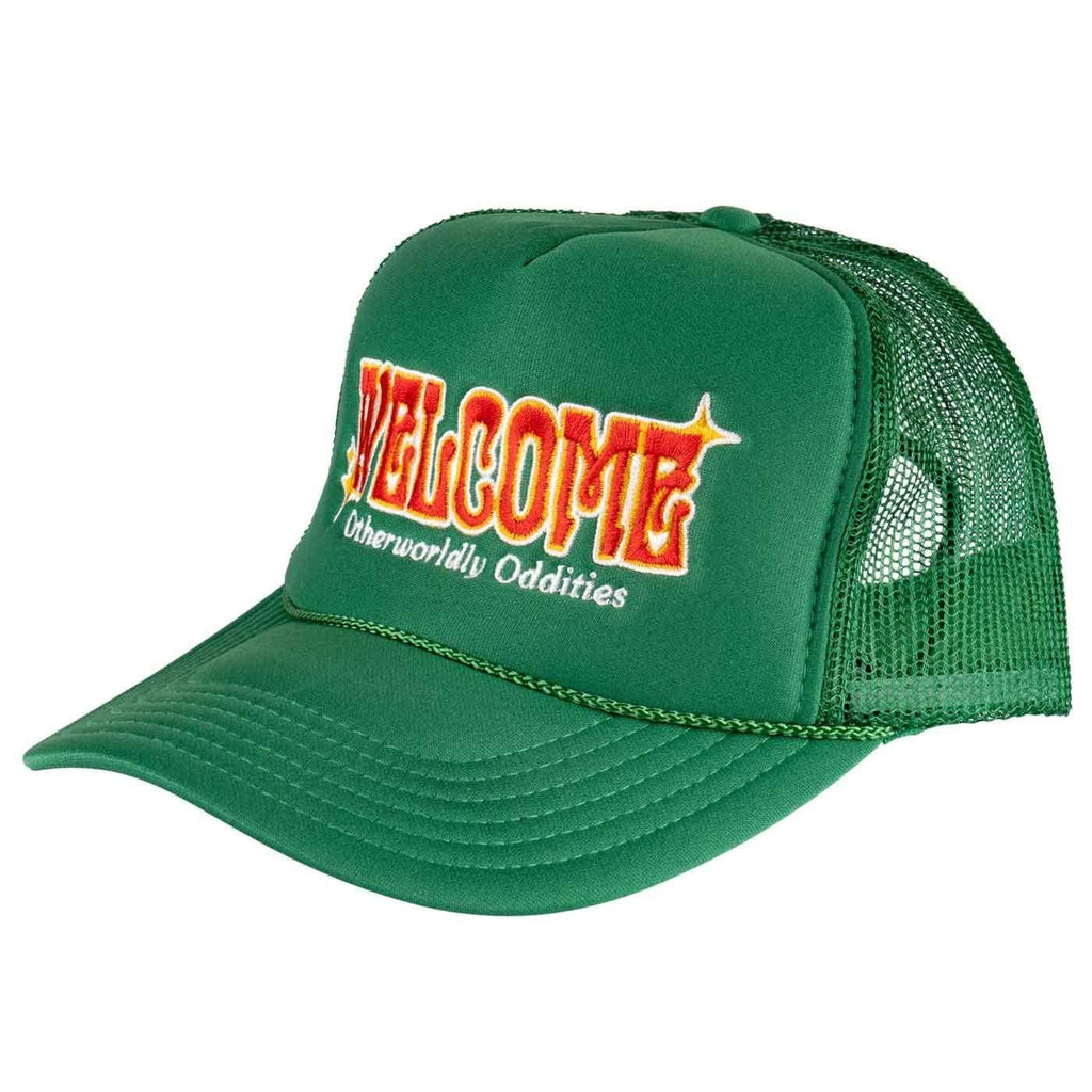 Welcome Oddities Trucker Cap Kelly Green  Welcome   