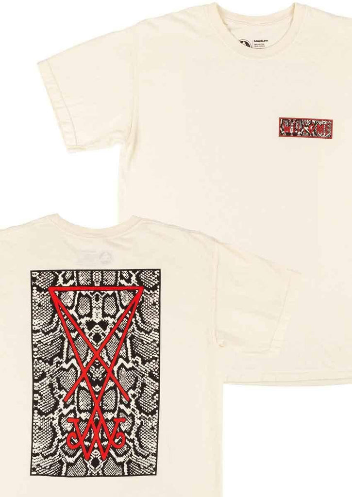 Welcome Symbol Garment Dyed T-Shirt Bone Snake  Welcome   