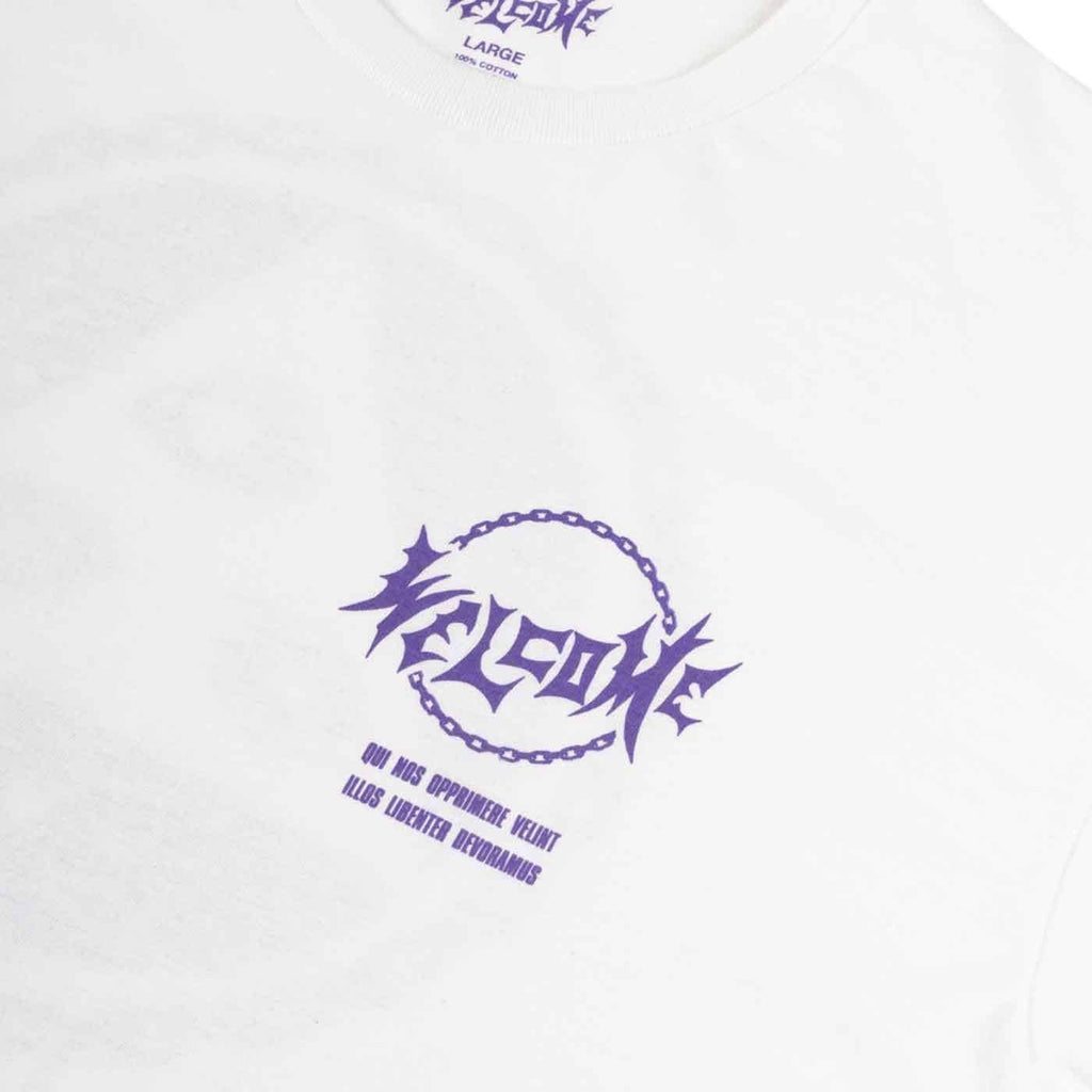 Welcome Tali Chain T-Shirt White Purple  Welcome   