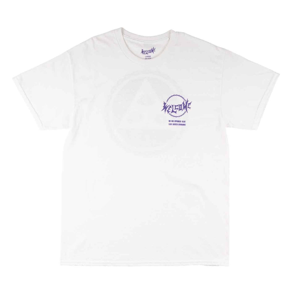 Welcome Tali Chain T-Shirt White Purple  Welcome   